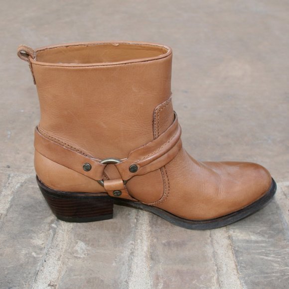 Antonio Melani Tan Leather Western Bootie Boot 7.5 - Picture 4 of 7